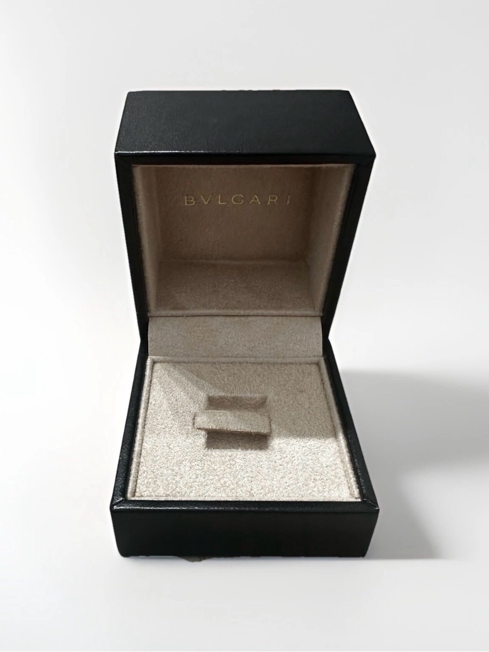 Bvlgari Ring Black Box With Cream Interior  Ring Presentation Case